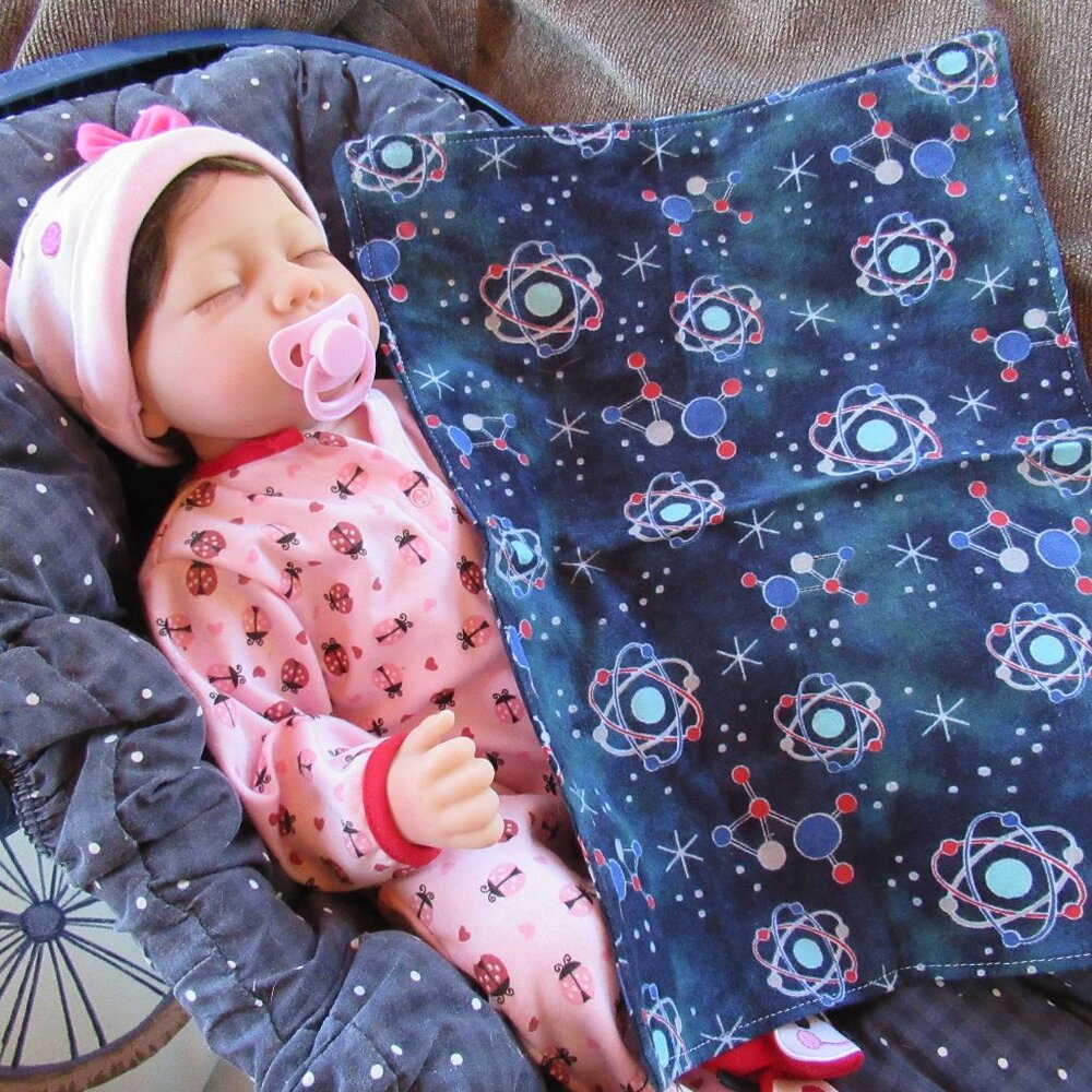 Baby burp cloth flannel burp rag changing pad pet mat nap blanket science STEM
